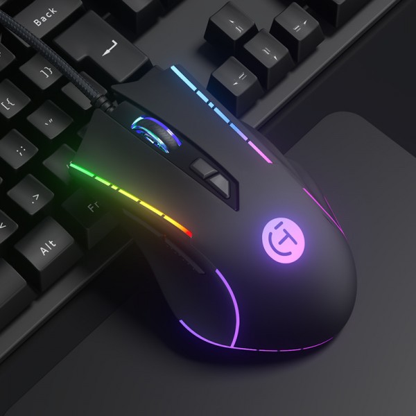 Cross border new v63 wired mouse RGB luminous e-sports game macro programming computer accessories Amazon wholesale